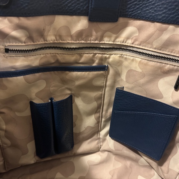 Dagne Dover Leather Allyn Tote Medium Ash Blue - Picture 5 of 10